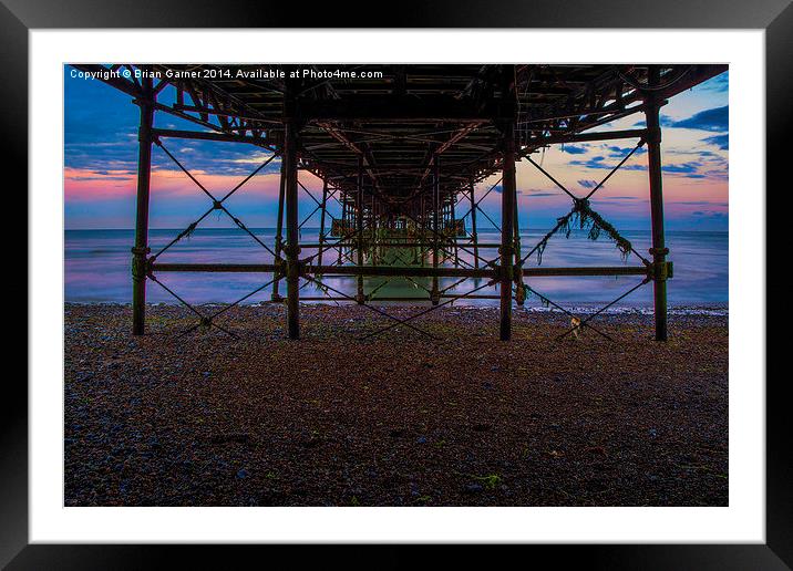  Under Worthing Pier Framed Mounted Print by Brian Garner