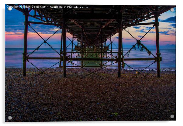  Under Worthing Pier Acrylic by Brian Garner