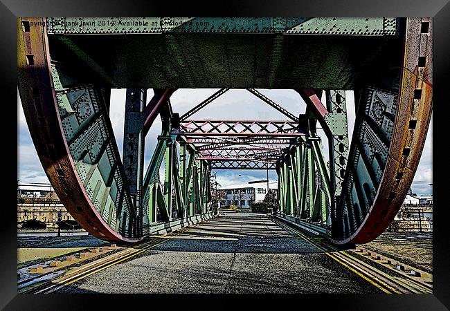 Egerton Bridge, Birkenhead, shown artistically Framed Print by Frank Irwin