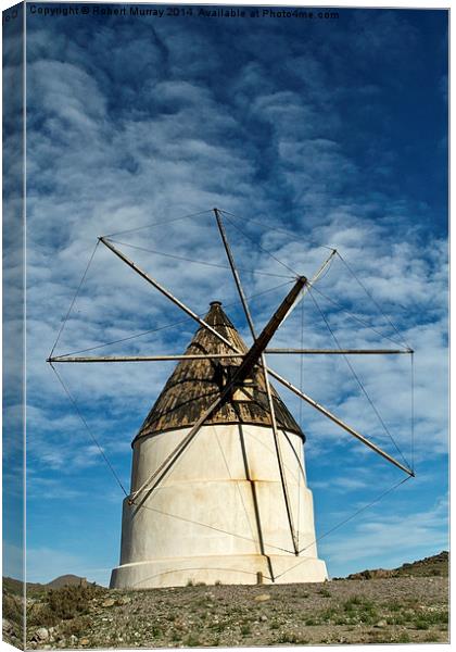  Spanish Windmill Canvas Print by Robert Murray