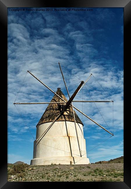  Spanish Windmill Framed Print by Robert Murray