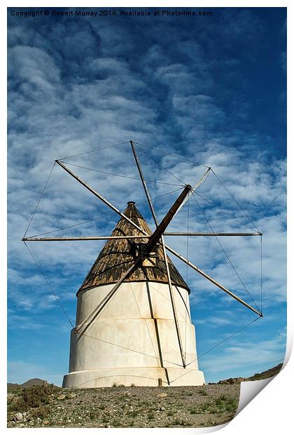  Spanish Windmill Print by Robert Murray