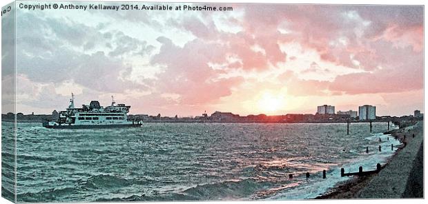  PORTSMOUTH SUNSET Canvas Print by Anthony Kellaway