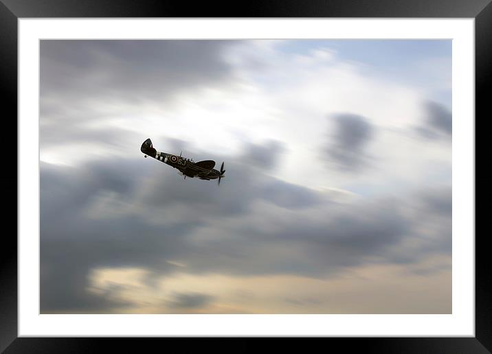 Spitfire Dive  Framed Mounted Print by J Biggadike
