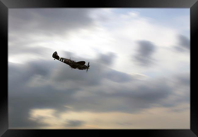 Spitfire Dive  Framed Print by J Biggadike