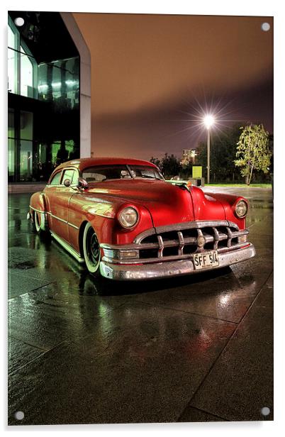  Pontiac 1950 Acrylic by Grant Glendinning