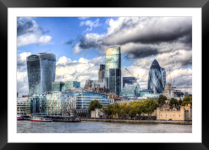 City of London Framed Mounted Print by David Pyatt