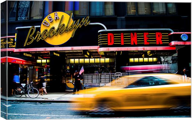  New York Diner Canvas Print by Louise Wilden