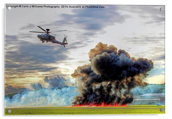 Apache Role Demo - Dunsfold wings and Wheels 2014  Acrylic by Colin Williams Photography