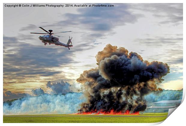 Apache Role Demo - Dunsfold wings and Wheels 2014  Print by Colin Williams Photography