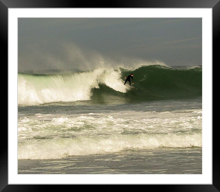 Surfer Framed Mounted Print by C.C Photography