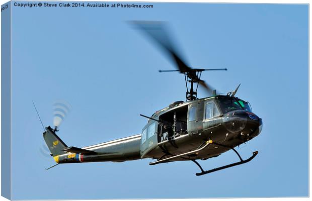  Bell UH-1 Iroquois Helicopter - (Huey) Canvas Print by Steve H Clark
