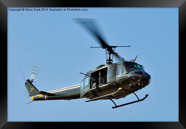  Bell UH-1 Iroquois Helicopter - (Huey) Framed Print by Steve H Clark