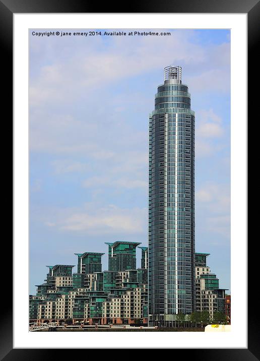  London Skyscraper Framed Mounted Print by Jane Emery