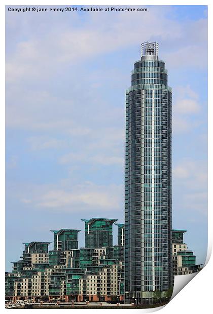  London Skyscraper Print by Jane Emery