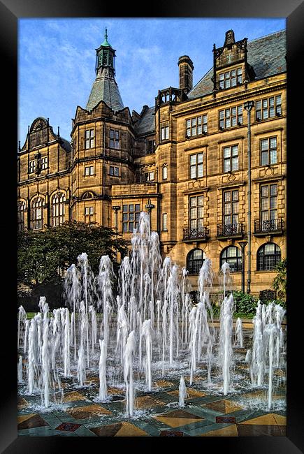 Sheffield Town Hall and Goodwin Fountain  Framed Print by Darren Galpin