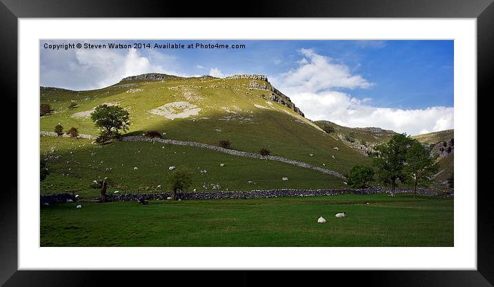 The Approach to Gordale  Framed Mounted Print by Steven Watson