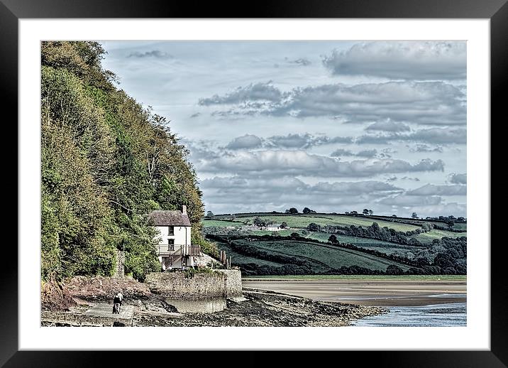 Dylan Thomas Boathouse At Laugharne Framed Mounted Print by Steve Purnell