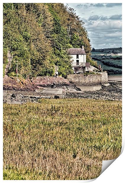 Dylan Thomas Boathouse At Laugharne 2 Print by Steve Purnell
