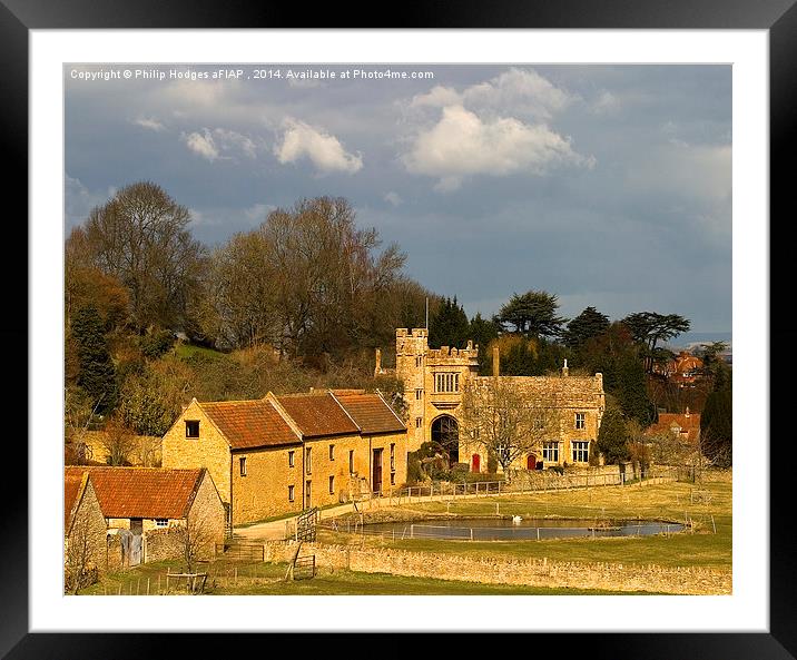 Montacute Abbey Farm and Cottages  Framed Mounted Print by Philip Hodges aFIAP ,