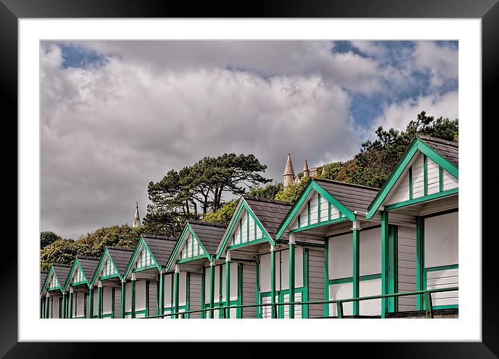 Beach Huts Langland Bay Swansea 3 Framed Mounted Print by Steve Purnell