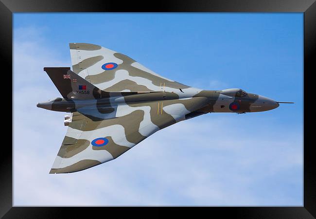  Vulcan XH558 at Duxford Framed Print by Oxon Images