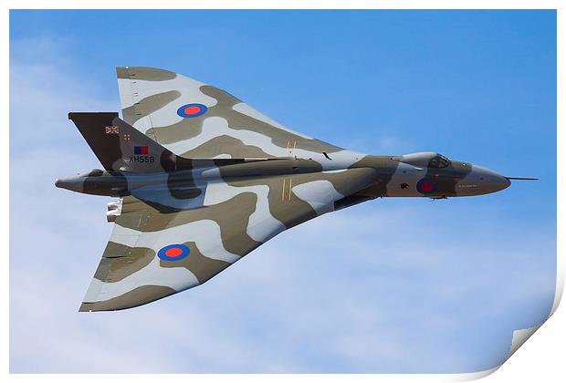  Vulcan XH558 at Duxford Print by Oxon Images