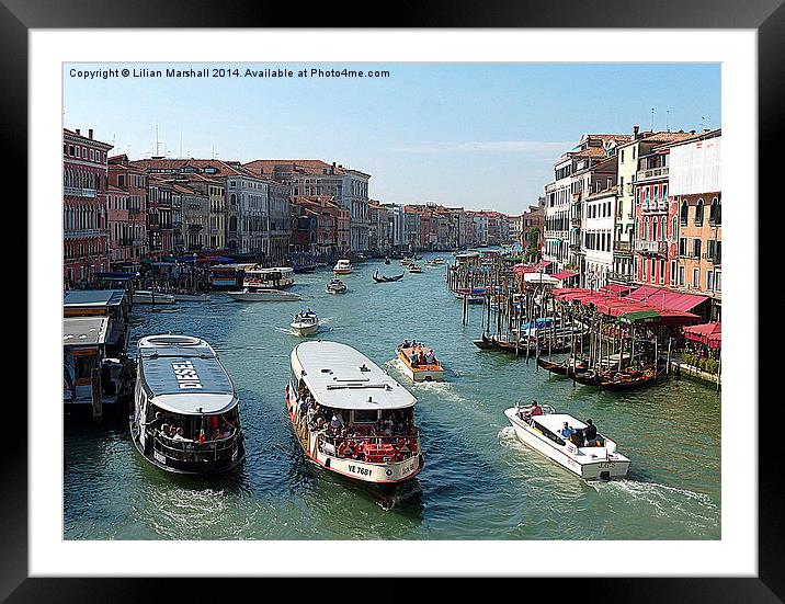 Venice.  Framed Mounted Print by Lilian Marshall