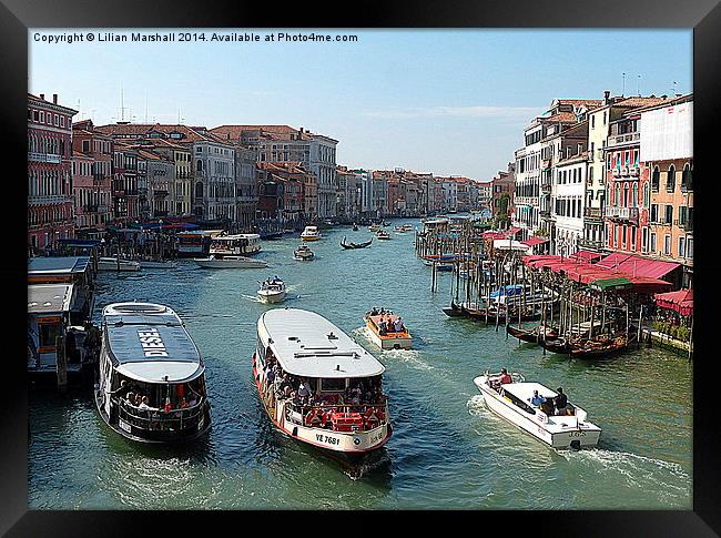 Venice.  Framed Print by Lilian Marshall