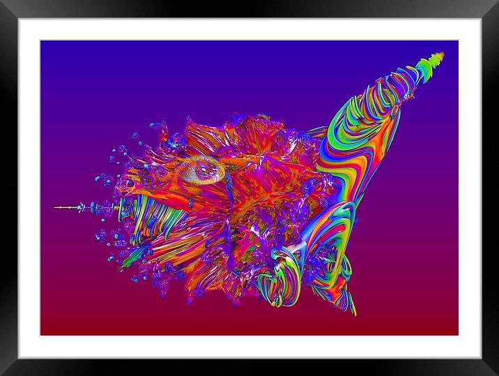  Alien Sea Creature Framed Mounted Print by Matthew Lacey