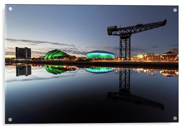  Glasgow River Clyde Waterfront Acrylic by Grant Glendinning