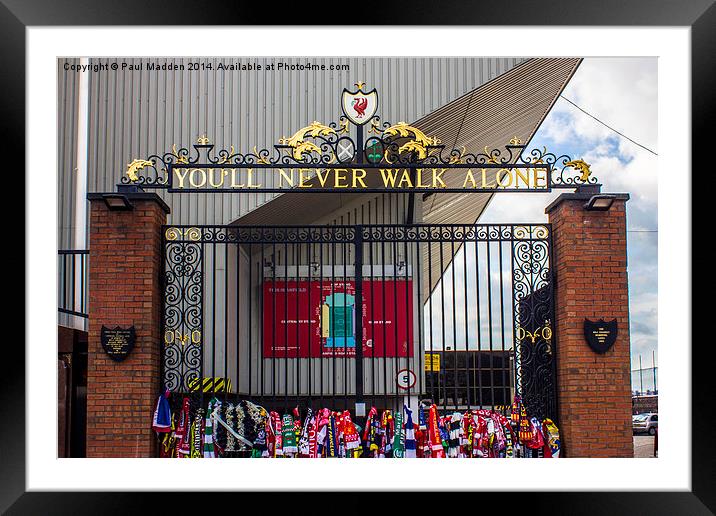 The Shankly Gates Framed Mounted Print by Paul Madden