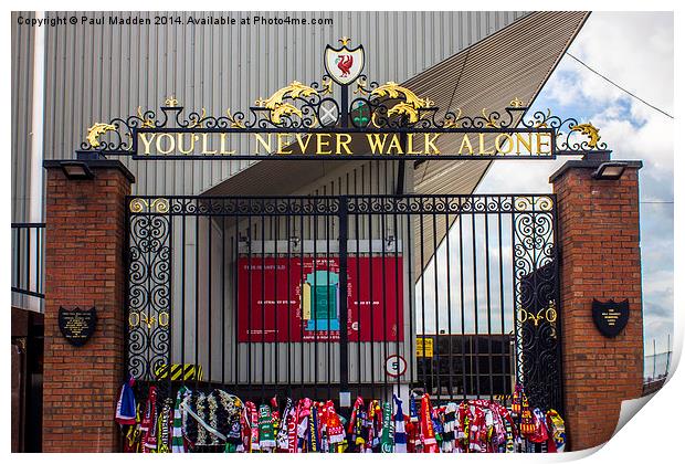 The Shankly Gates Print by Paul Madden