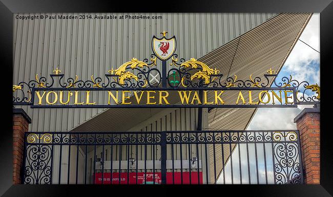 The Shankly Gates - Anfield Framed Print by Paul Madden