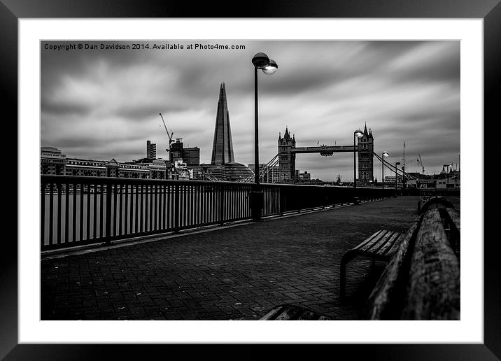  Tower Bridge and Shard  Framed Mounted Print by Dan Davidson