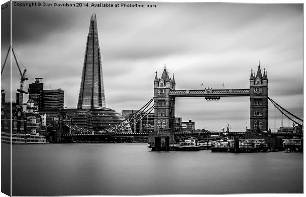  Thames from Wapping Canvas Print by Dan Davidson