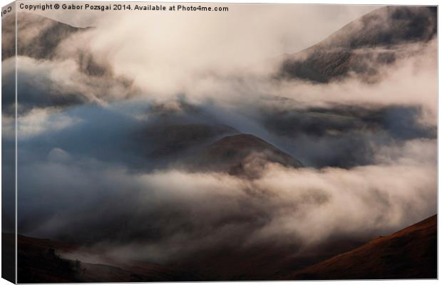 Autumn at Glen Etive Canvas Print by Gabor Pozsgai