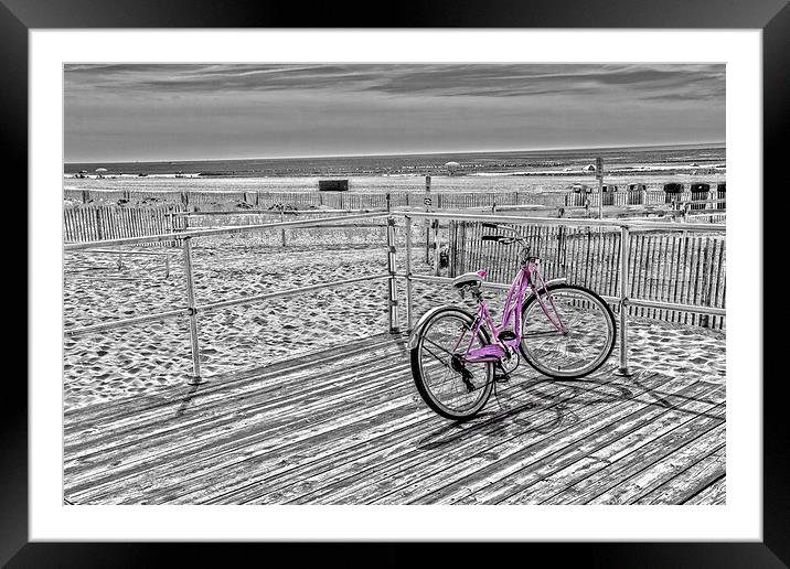  Pink Bicycle Framed Mounted Print by Tom and Dawn Gari