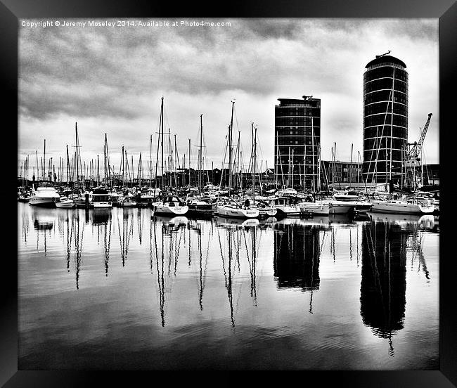 Boats reflection  Framed Print by Jeremy Moseley