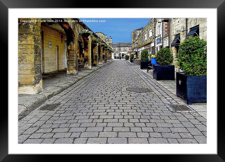  A typical road in Wetherby, artistically done Framed Mounted Print by Frank Irwin