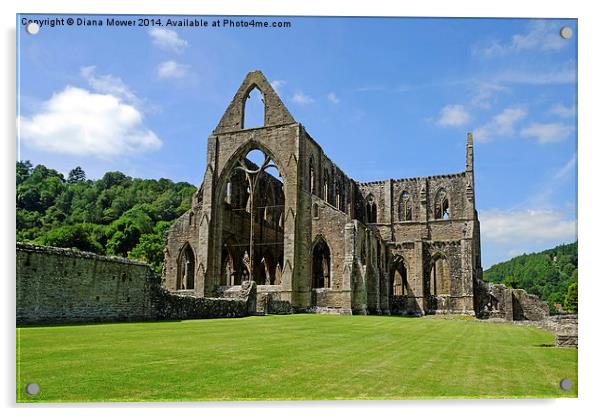  Tintern Abbey Acrylic by Diana Mower