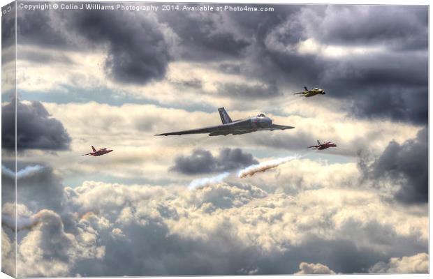  Avro Vulcan And The Gnat Display Team Dunsfold 1 Canvas Print by Colin Williams Photography