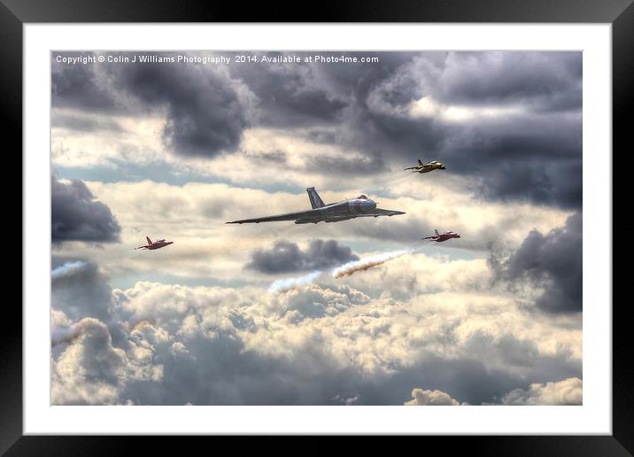  Avro Vulcan And The Gnat Display Team Dunsfold 1 Framed Mounted Print by Colin Williams Photography