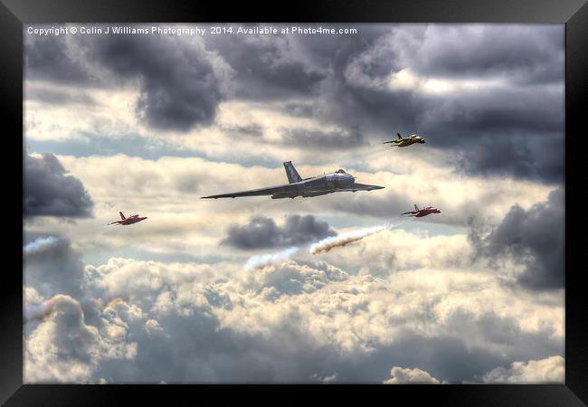  Avro Vulcan And The Gnat Display Team Dunsfold 1 Framed Print by Colin Williams Photography
