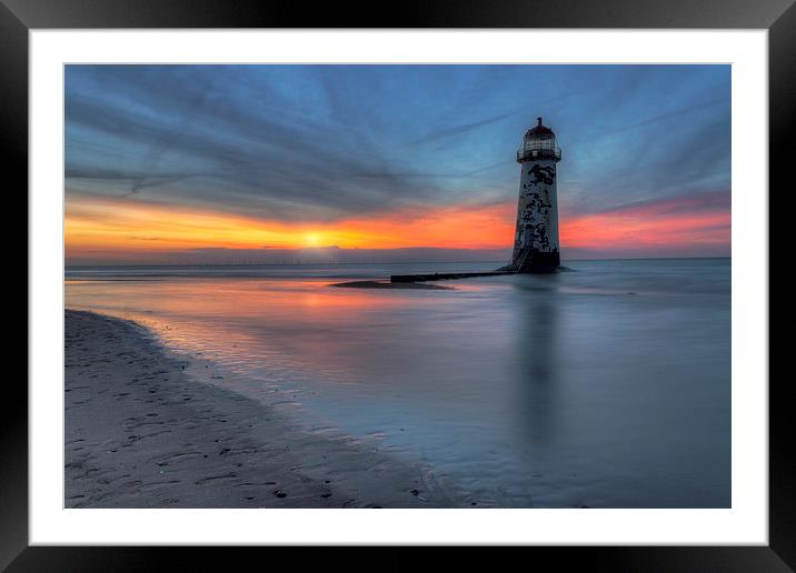 Sunset at the Lighthouse   Framed Mounted Print by Ian Mitchell