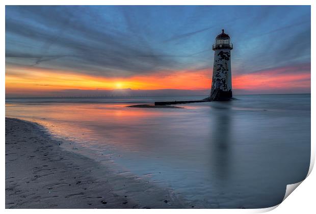 Sunset at the Lighthouse   Print by Ian Mitchell