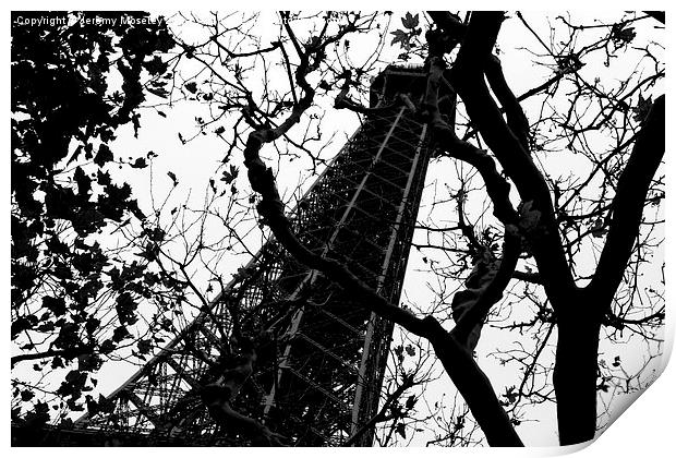 The Eiffel Tower, Paris Print by Jeremy Moseley