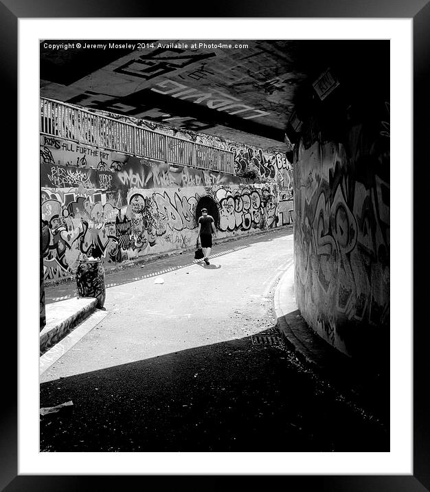  The urban walkway of everyday life Framed Mounted Print by Jeremy Moseley