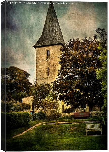  Bosham Church Tower Canvas Print by Ian Lewis