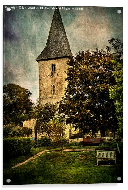  Bosham Church Tower Acrylic by Ian Lewis